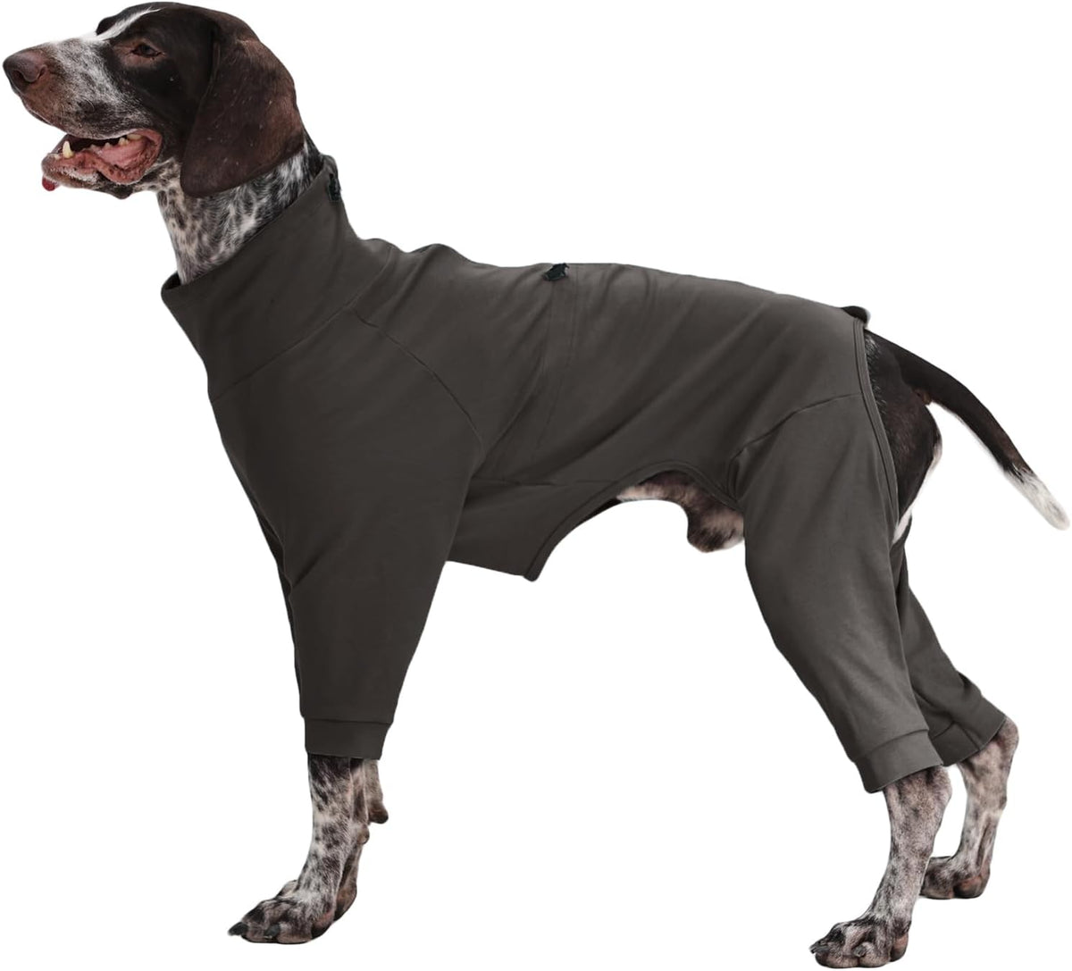 Medium Dog Pajamas with Back Zipper & Adjustable Drawstrings, Soft Dog Onesie Pjs, Easy On/Off