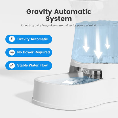 Gardner Pet Automatic Gravity Water Dispenser for Dogs, 1.0Gallon 100% BPA-Free Dog Water Bowl