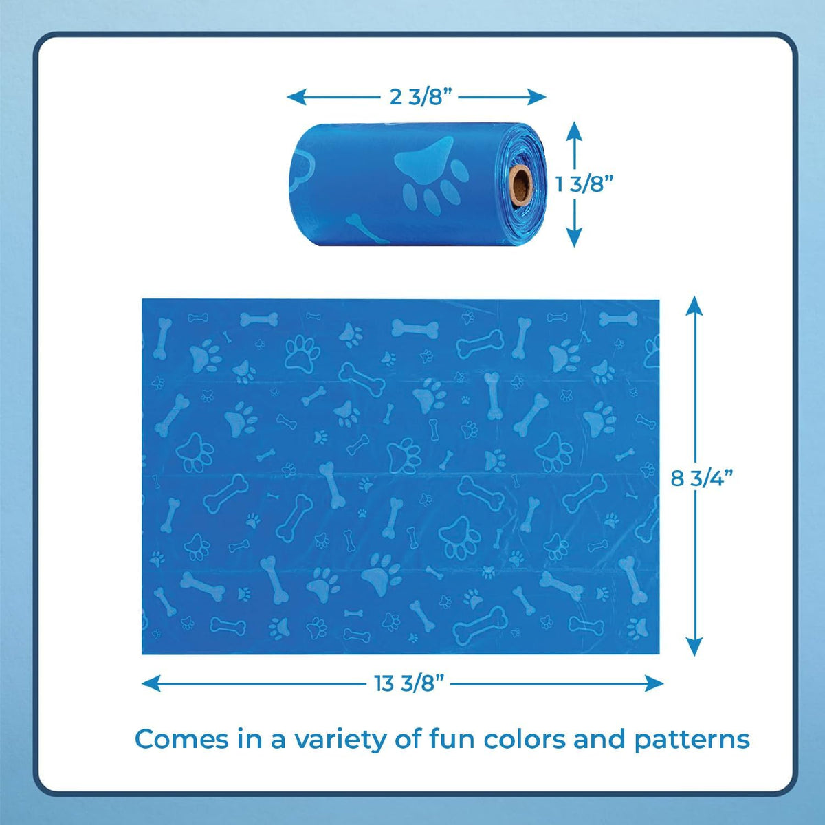 Best Pet Supplies Dog Poop Bags (240 Bags) for Waste Refuse Cleanup, Doggy Roll Replacements for