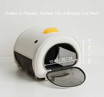 PURROOM Cat Carrier Backpack, Pet Backpacks for Carrying Small Dogs, Cute Design. Upper Cover &
