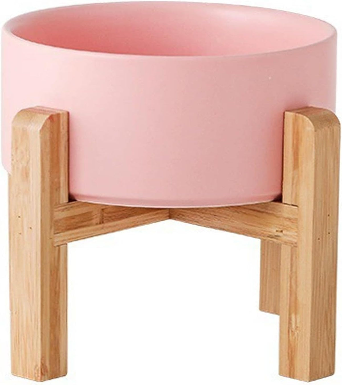 Petygooing PinkElevated/Raised Ceramic Dog Bowl for Small Breeds, Dog Food Water Dish with