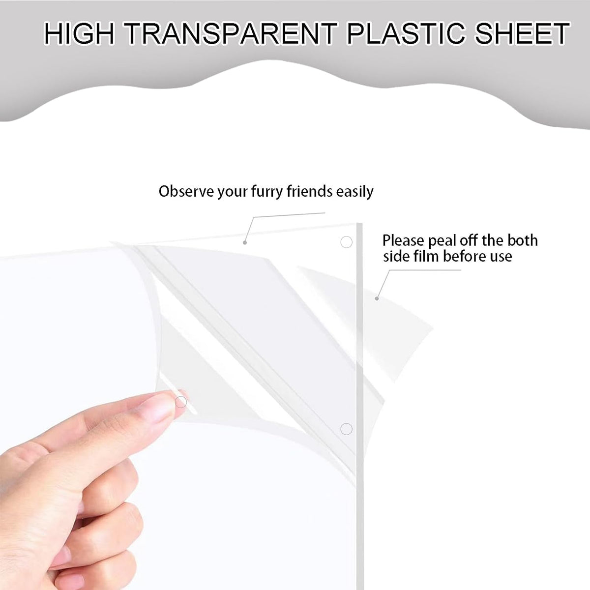 Pet Cage Liner Protection, Rabbit Cage Plastic Panels, 18 PCS Cage Urine Guard for Rabbit, Guinea
