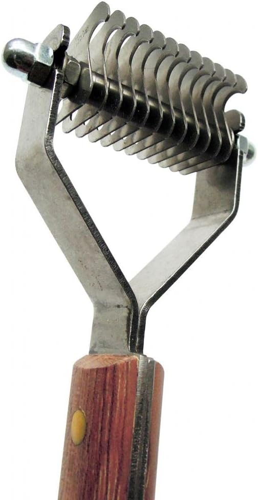 Mars Coat King Dematting Undercoat Grooming Rake Stripper Tool for Dogs and Cats, Stainless Steel