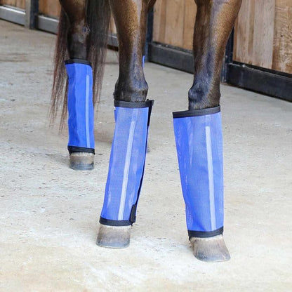 Jeffers Romper Stomper Fly Boots for Horses - Grey, Large – Breathable Mesh Leg Wraps for Insect