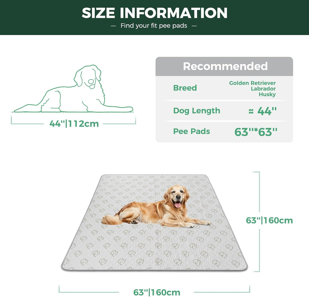 FXW Washable Pee Pads for Dogs, Puppy Pads with Super Absorbent, Specifically Designed for FXW