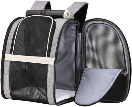 Texsens Pet Carrier Backpack with Window Blind for Small Cats Dogs, Ventilated Design, Safety