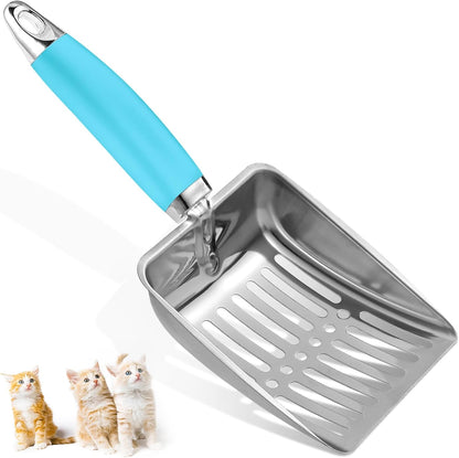 Cat Litter Scoop - Stainless Steel Metal Cat Litter Scoop-Sturdy Mesh Scooper - Mesh Shovel-Easy to