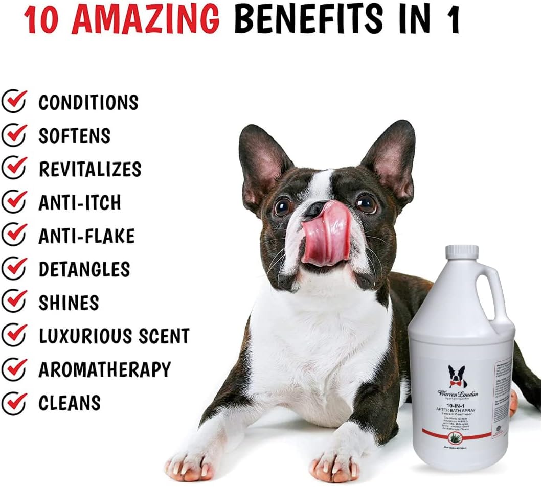 Warren London 10-in-1 After Bath Dog Spray | Dog Leave in Conditioner and Detangler | Pet Grooming