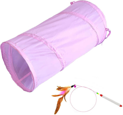iCAGY Cat Tunnel for Indoor Cats Interactive, Rabbit Tunnel Toys, Pet Toys Play Tunnels for Cats