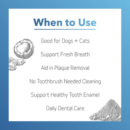 InClover Dog and Cat Dental Powder for Teeth Cleaning and Enamel and Gum Health, Natural Pet