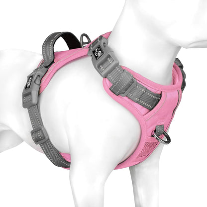 PHOEPET No Pull Dog Harness, Unique Colors Reflective Adjustable Dog Vest, with Soft Training