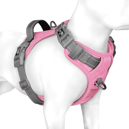 PHOEPET No Pull Dog Harness, Unique Colors Reflective Adjustable Dog Vest, with Soft Training