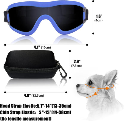 Dog Goggles Small Breed Dog Sunglasses with Adjustable for UV Protection Eyewear Doggy Doggie Puppy