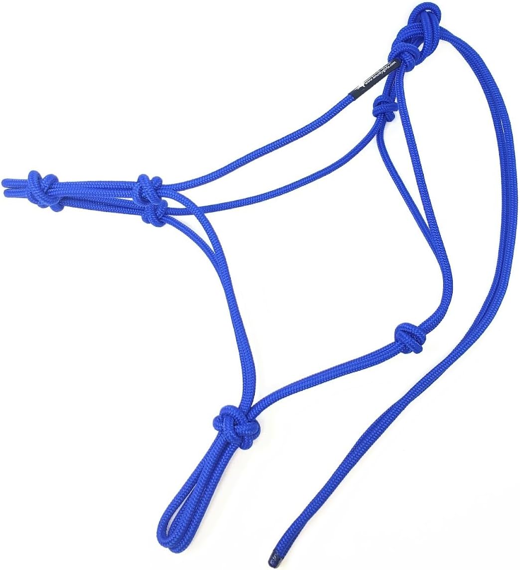 Horse Rope Training Halter - 4 Knot 1/4" Stiff Halter Cord - Used by Famous Trainers Multiple Sizes