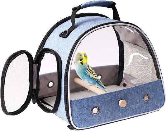 Small Bird Travel Carrier, Portable Bird Travel Carrier for Parakeet, Parrot, Budgie, Guinea Pig