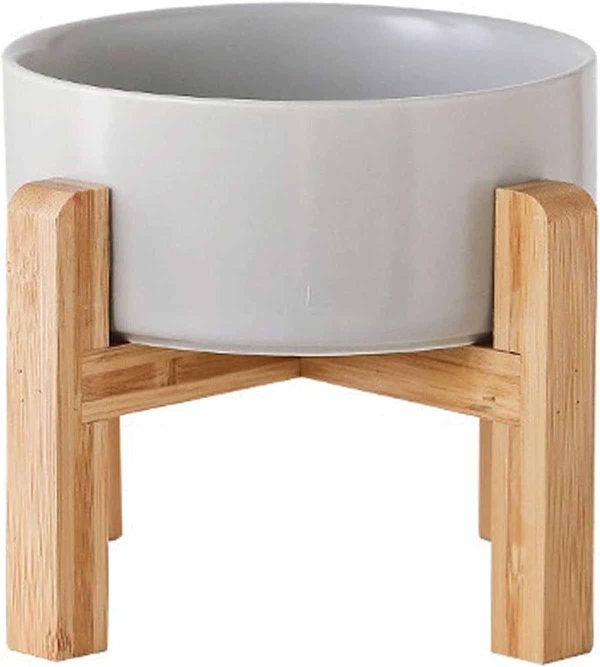 Petygooing Grey Elevated/Raised Ceramic Dog Bowl for Medium and Large Breeds, Dog Food Water Dish