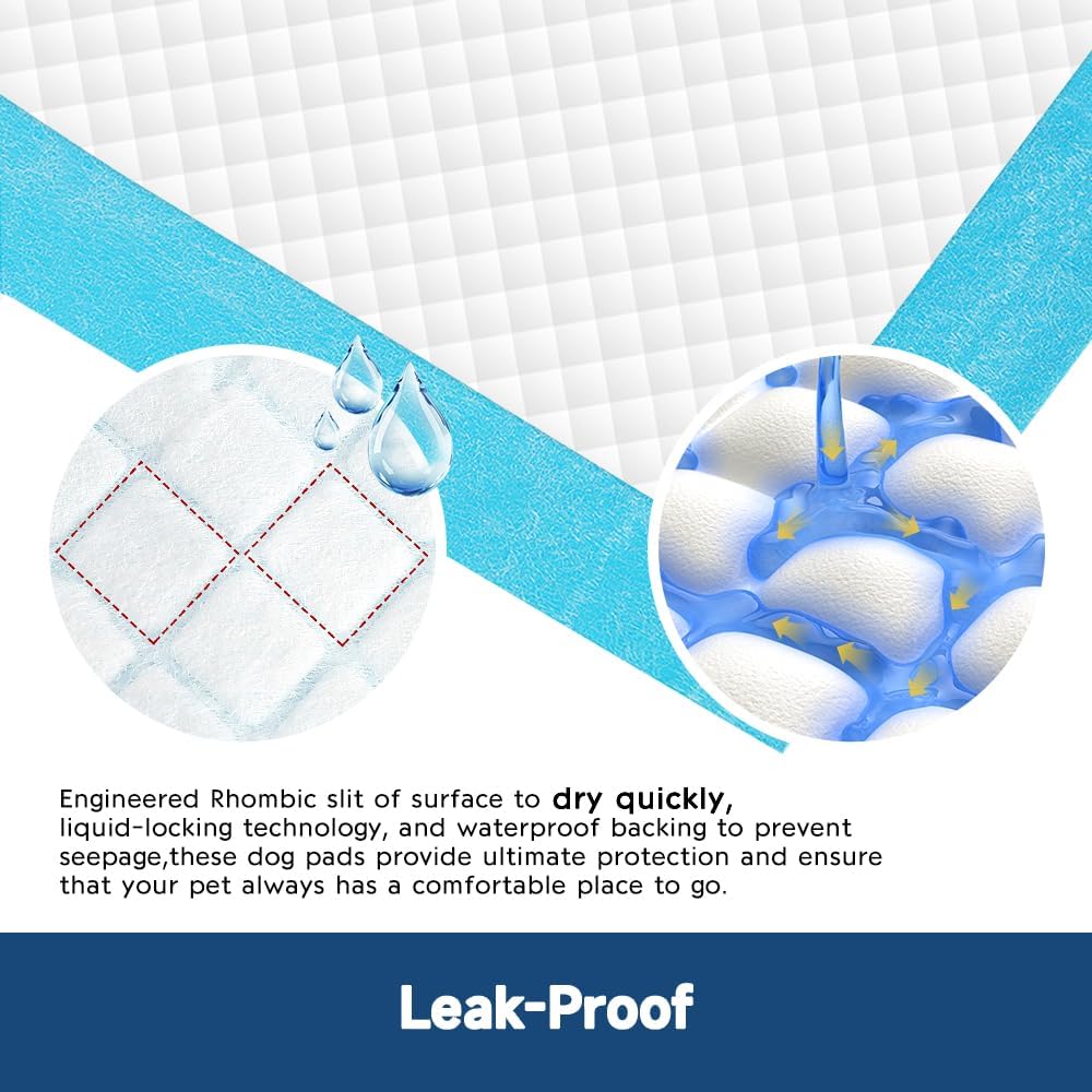 50 Count 28” x 34” XL Disposable Dog Pee Pads, Super Absorbent Leakproof Quick Drying Puppy Pee