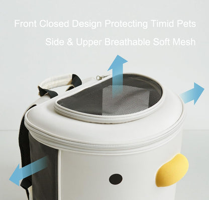 PURROOM Cat Carrier Backpack, Pet Backpacks for Carrying Small Dogs, Cute Design. Upper Cover &