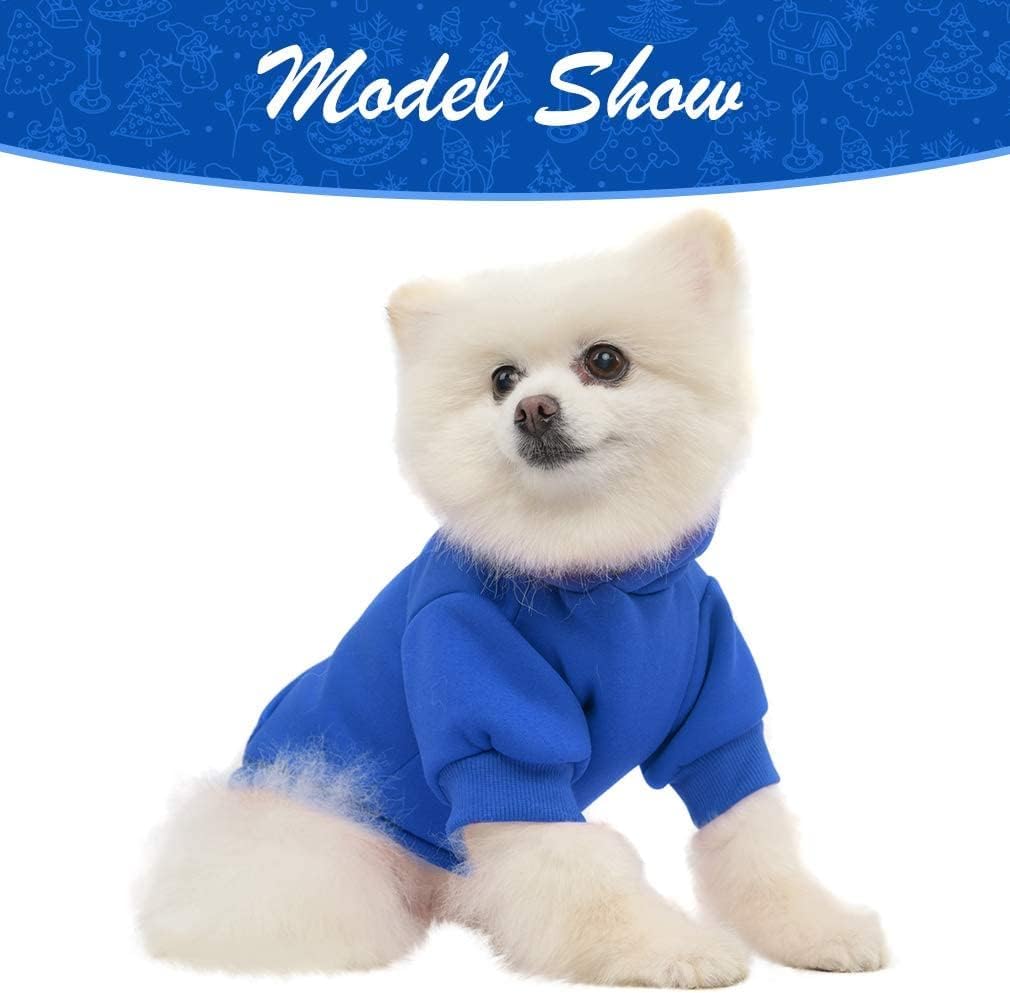 KOOLTAIL Basic Dog Hoodie - Soft and Warm Dog Hoodie Sweater with Leash Hole and Pocket, Dog Winter