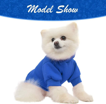 KOOLTAIL Basic Dog Hoodie - Soft and Warm Dog Hoodie Sweater with Leash Hole and Pocket, Dog Winter