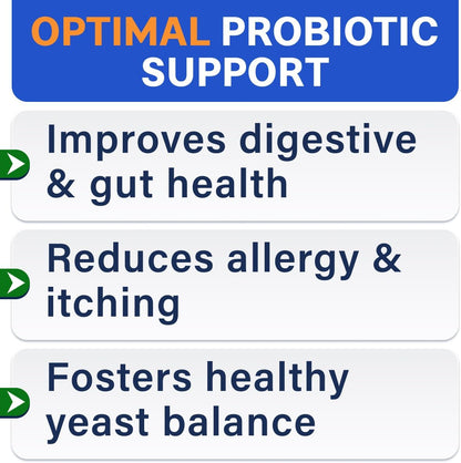 Bark&Spark Dog Probiotics & Digestive Enzymes (Gut Health) Allergy & Itchy Skin - Pet Diarrhea Gas