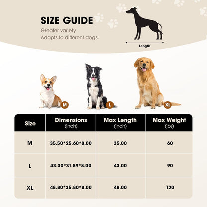 Elevated Dog Bed, Raised Outdoor Dog Bed for Medium Sized Dog, Portable Cooling Pet Cot with