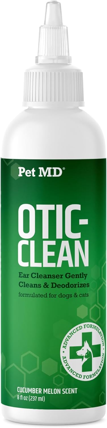 Pet MD Otic Clean Dog Ear Cleaner for Cats and Dogs - Effective Against Infections Caused by