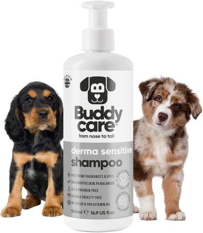 Derma Sensitive Dog Shampoo by Buddycare | Dry Skin & Itchy Skin Relief for Smelly Dogs | Deep