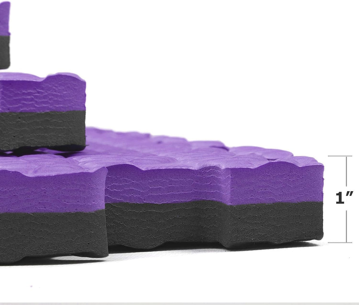 Xspec 1" Extra Thick 48 sq ft Reversible EVA Gym Foam Floor Mat Tiles (24" x 24"), Steel Pattern