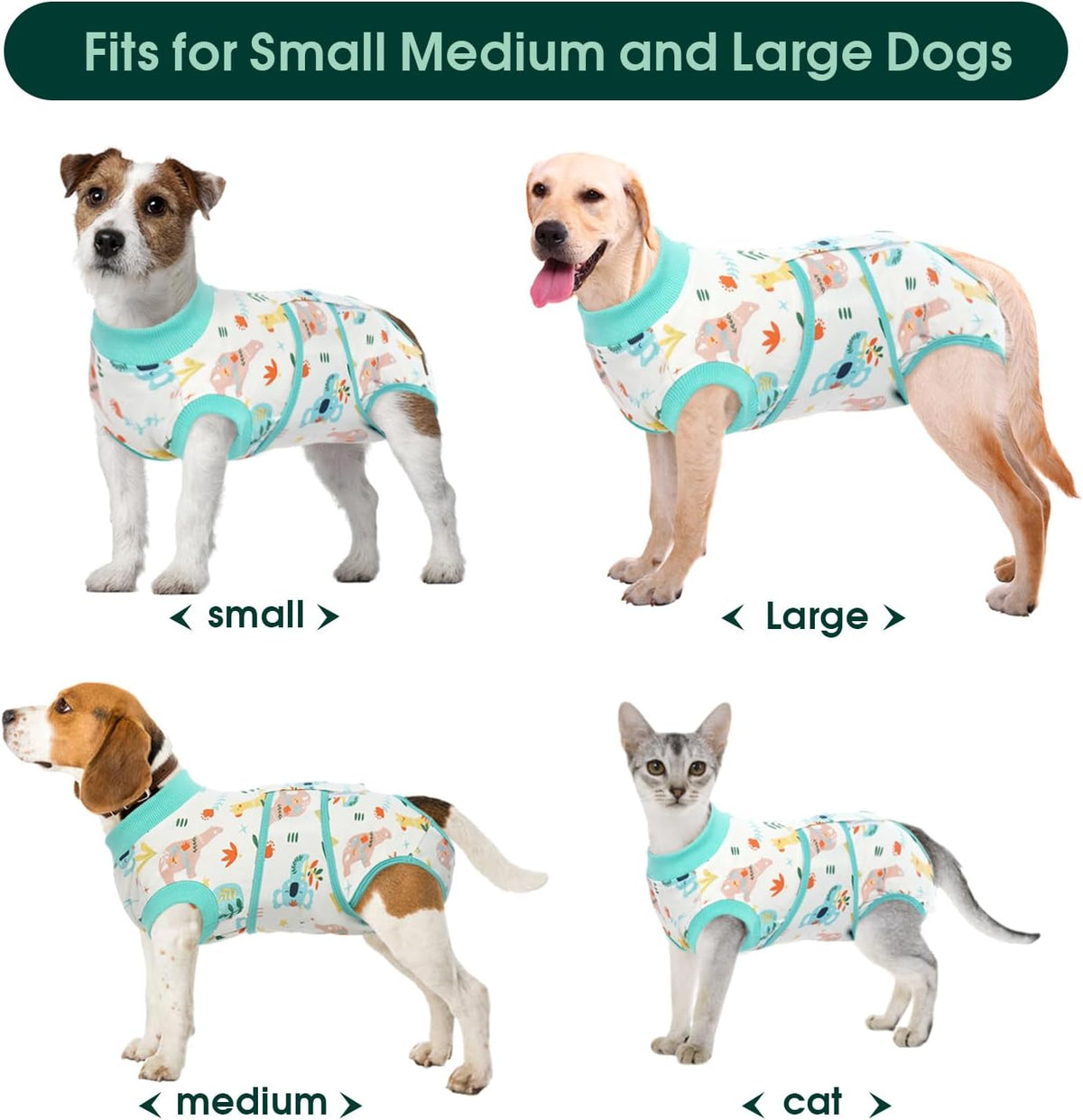 Kuoser Recovery Suit for Dogs Cats After Surgery, Professional Pet Recovery Shirt Dog Abdominal