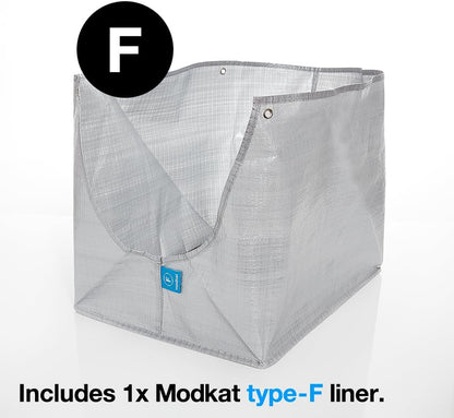 Modkat® Flip Litter Box, Front-Entry, Full Height Seamless Base, Reusable Litter Liner, Sifting