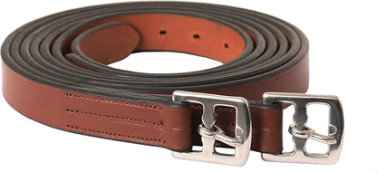 Exion Pre-Stretched Leather Stirrup Leathers for English Saddles | Premium Vegetable-Tanned