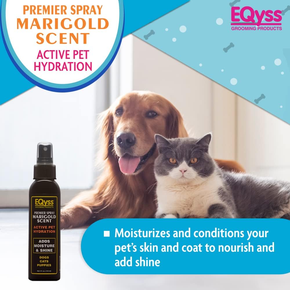 EQyss Premier Pet Spray Marigold Scent - Moisturizes & Conditions for Healthy Skin/Coat