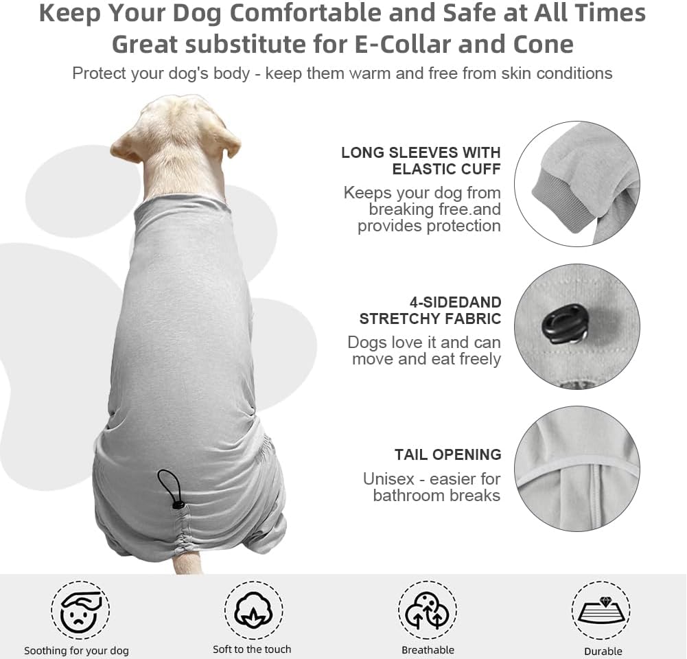 Dog Pyjamas PJS Sweater Clothes and Home Clothing Suitable for Medium to Large Breeds of Dogs, Dog
