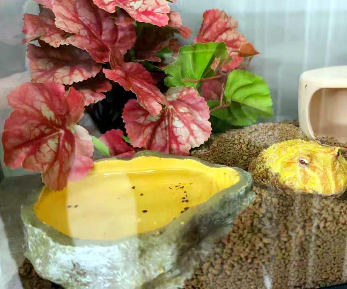 Reptile Plants for Terrarium Decor, Amphibian Habitat Decor, Reptile Tank Accessories, Artificial