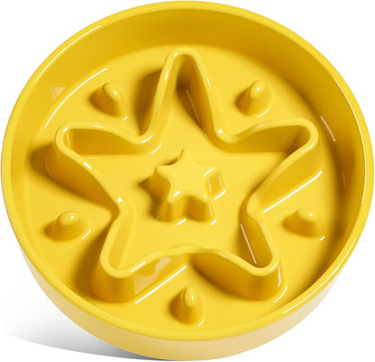 LE TAUCI Slow Feeder Dog Bowls Ceramic, 1.5 Cups Dog Food Bowl, Puppy Slow Feeder Dish for Fast