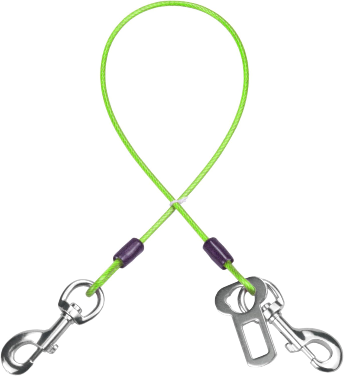 Dog Seat Belt Harness for Car,Dog Seatbelt of Coated Wire Leash Safety Restraint,No Chew Tether