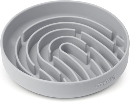 Coomazy Large Silicone Slow Feeder Dog Bowls, Interactive Puzzle Toy for Pets Food Training, Keeps