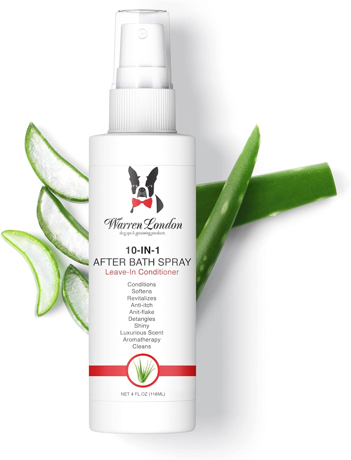 Warren London 10-in-1 After Bath Dog Spray | Leave-in Conditioner & Detangler for Dogs | Aloe Vera