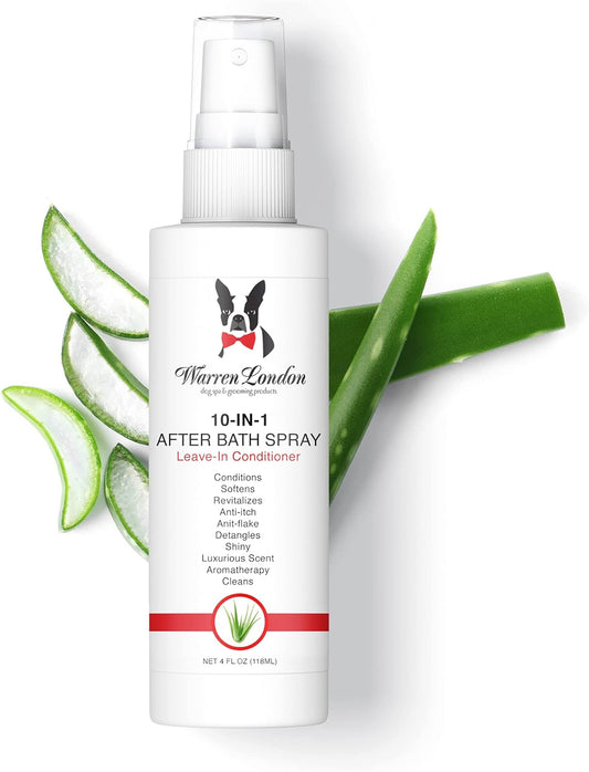 Warren London 10-in-1 After Bath Dog Spray | Leave-in Conditioner & Detangler for Dogs | Aloe Vera
