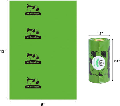 ECO-CLEAN Dog Poop Bags with 3 Bags Left Indicator - 360 Count Extra Thick and Leak Proof Pet Waste