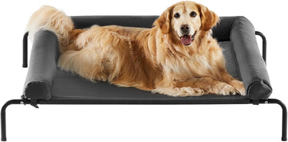 RRPETHOME Large Elevated Cooling Dog Bed, Raised Dog Cot Beds for Large Dogs, Elevated Outdoor Pet