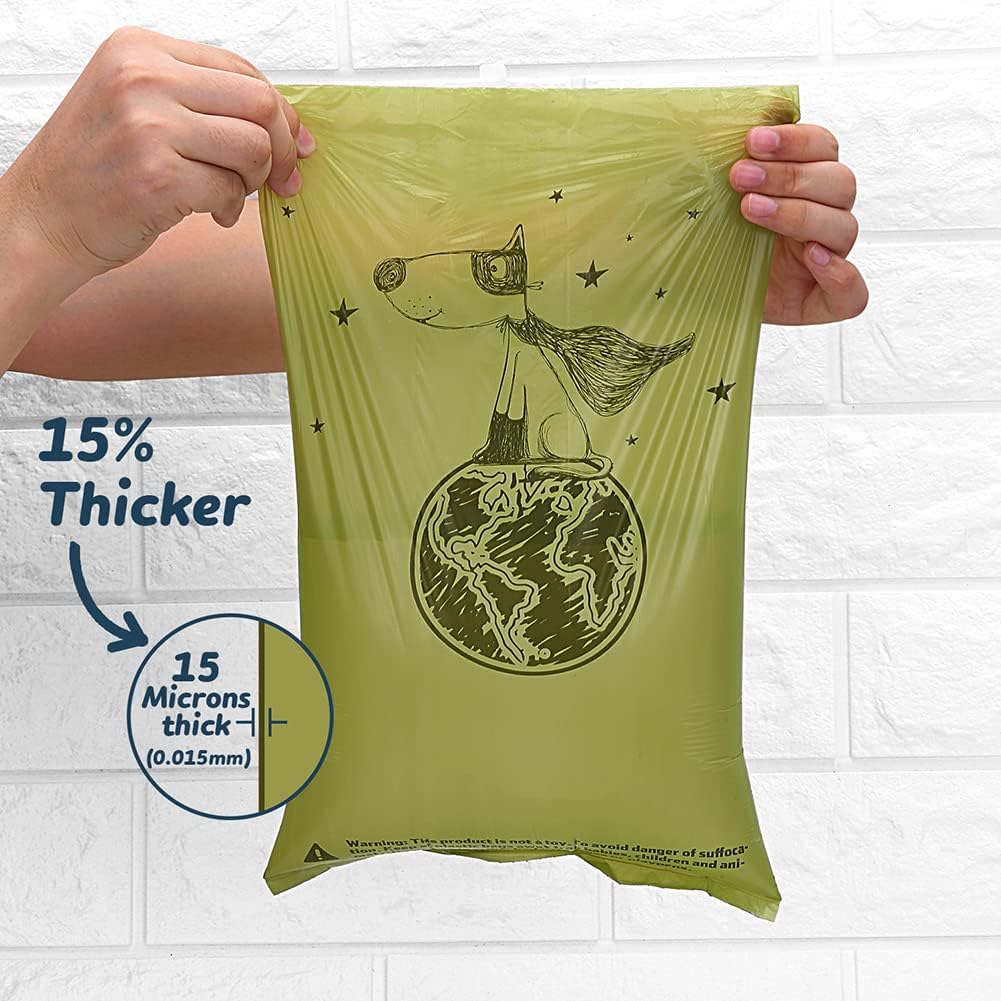 Ley's Dog Poop Bags 135 Count, Biodegradable Poop bags Extra Thick Strong, Eco-Friendly Dog Waste