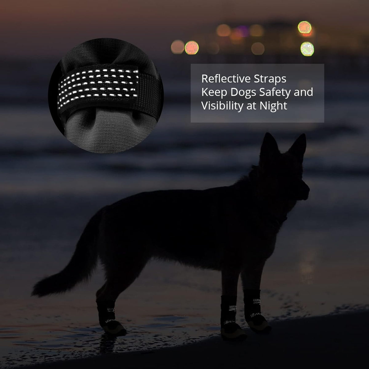 Dog Shoes for Hot Pavement Anti-Slip Dog Boots & Paw Protectors for Summer Rainy Day Dog Snow Boots