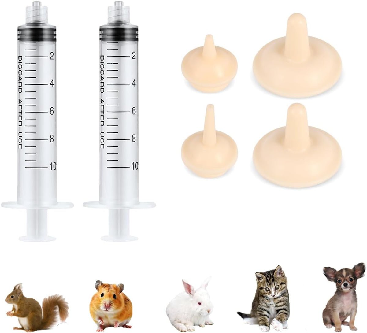 Pet Feeder Syringe, Newborn Animal Feeder Syringe Pet Feeding Nursing Syringe Silicone Feeding
