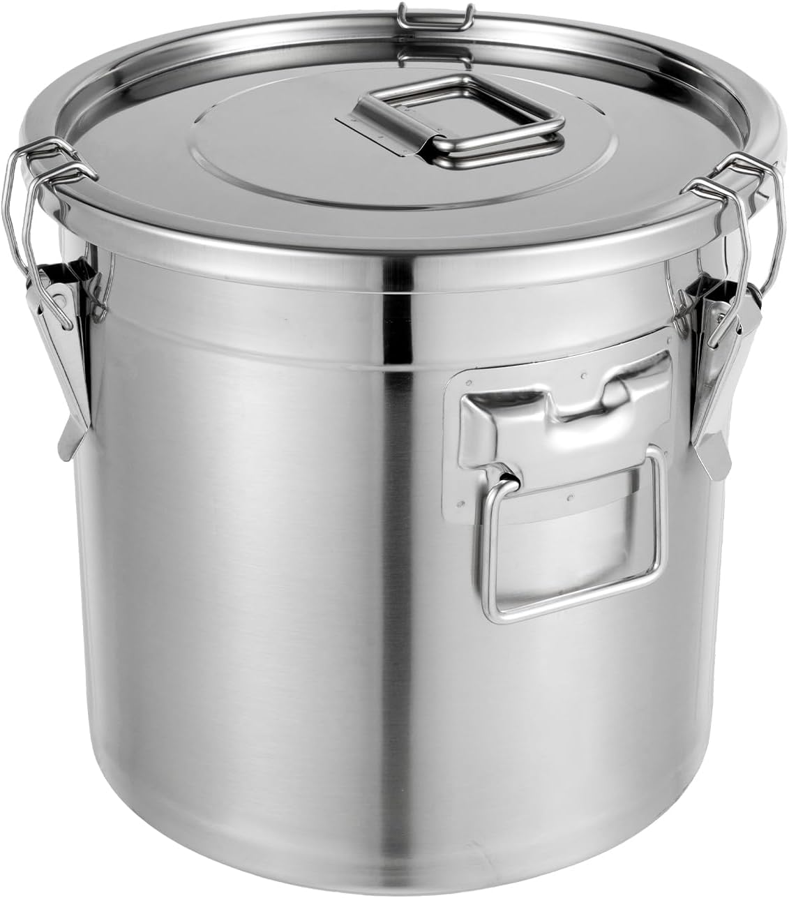 DYNAMI 5.5Gal 304 Stainless Steel Airtight Container with Lid and Locking Clamp,17-38Lbs Metal