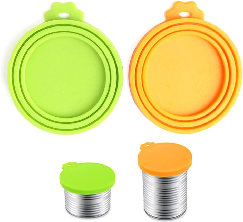 Comtim Pet Food Can Cover Silicone Can Lids for Dog and Cat Food(Universal Size,One fit 3 Standard