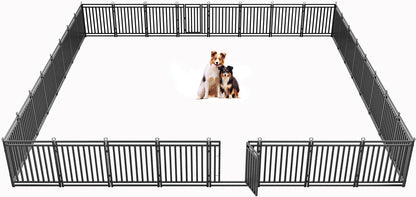 Dog Fence Outdoor Indoor, 32" Inch Height 32 Panels Dog Playpen for Large/Medium/Small Dogs Metal