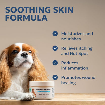 Forticept Clear Butter Dog Hot Spot Treatment Hydro Gel, Heals Dog Wound, Helps with Skin Yeast