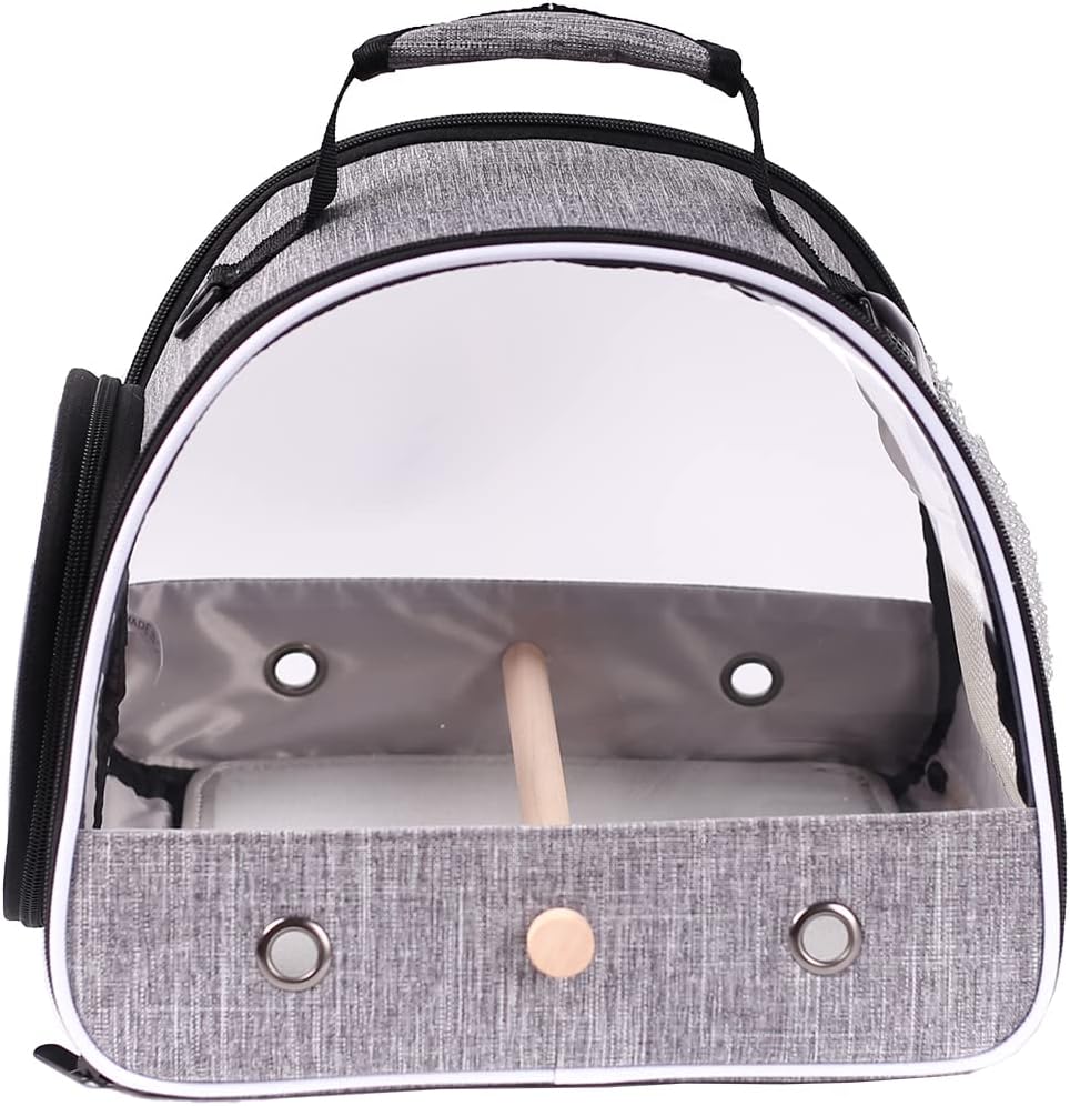 Small Bird Travel Carrier, Portable Bird Travel Cage for Parakeet, Parrot, Budgie, Guinea Pig